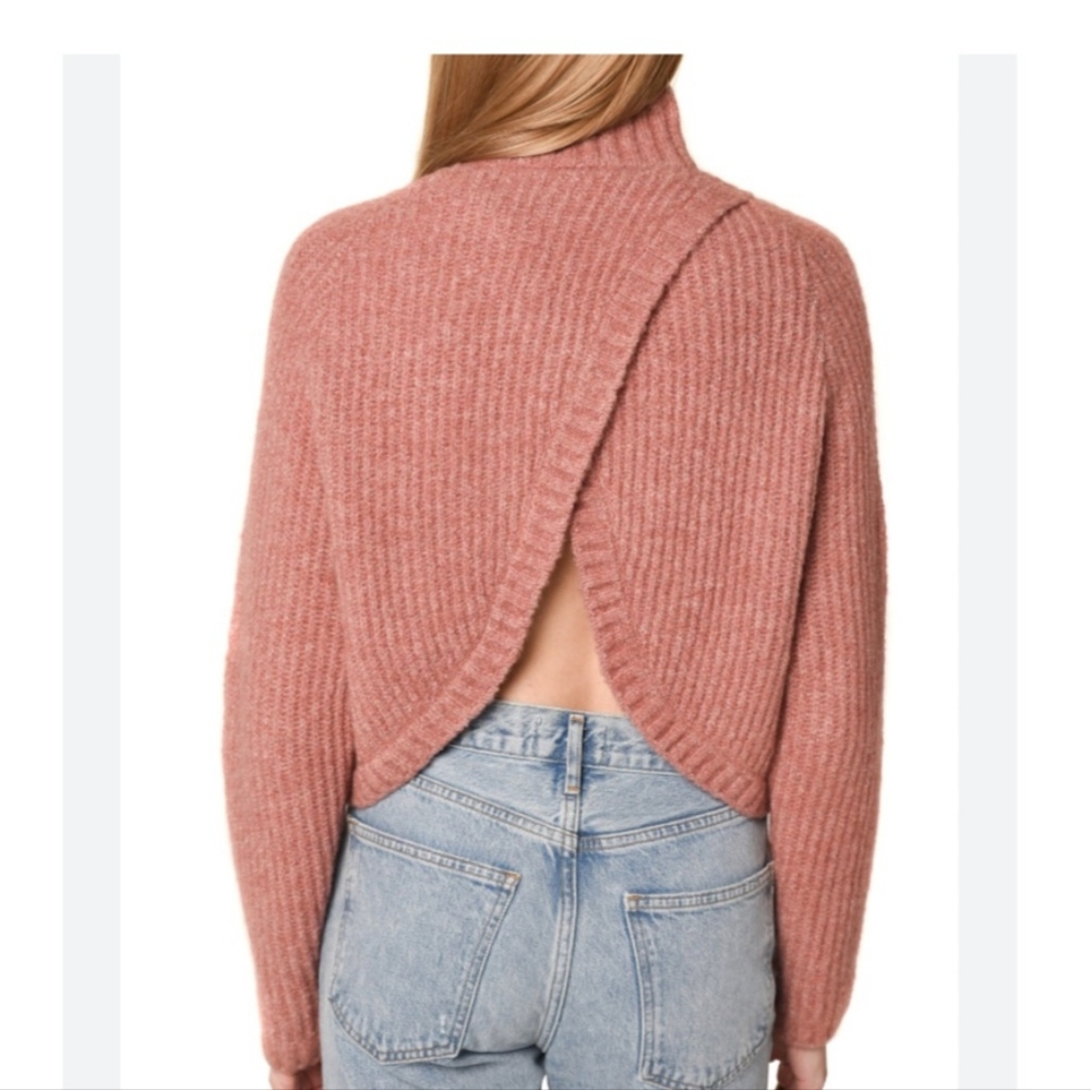 WAYF Marley Tulip Back Mock Neck Sweater. Size L. New with tag - Picture 7 of 9